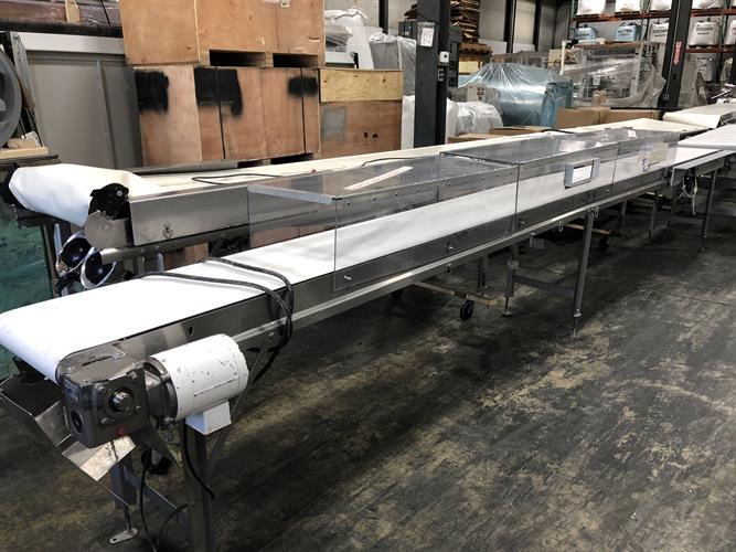 Dorner 16" wide x 20-ft long Stainless Steel Belt Conveyor