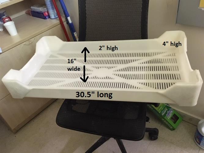 Used WRH Model BB-9V White Candy Trays with Vented Bottom