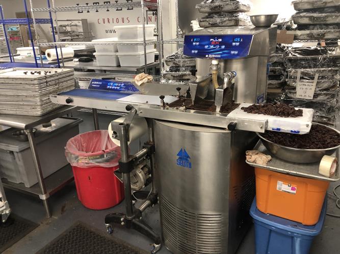 Selmi Plus EX Tempering Machine with 200 mm Enrobing Attachment