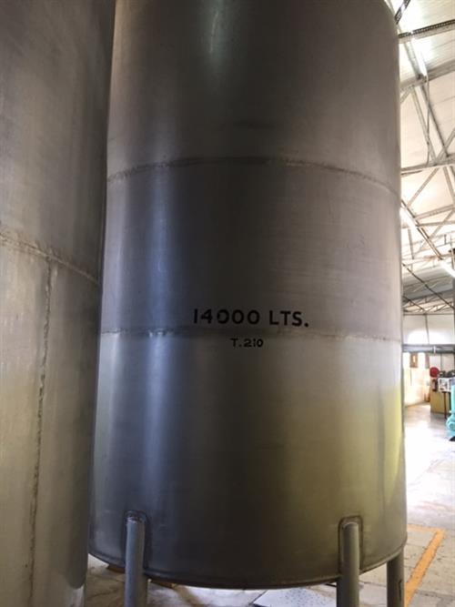 [M11288] Stainless steel 14,000 liter tank