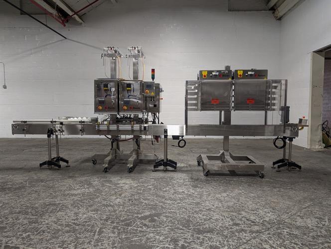 Axon model EZ-200HS twin head neck bander & shrink tunnel