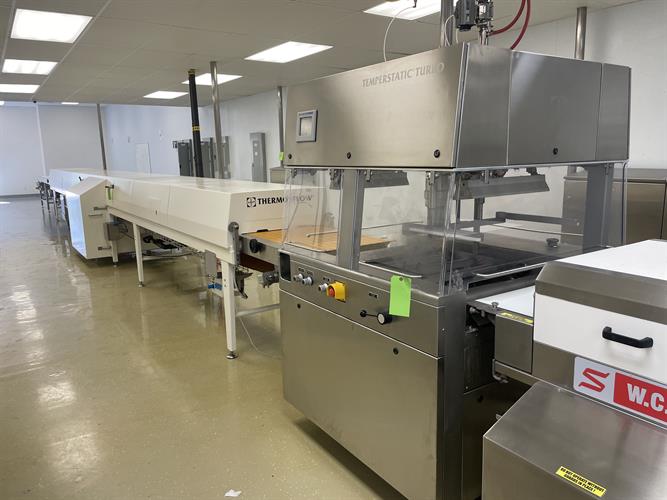 Sollich TTS-620 24" wide Temperstatic Enrober with Sollich Thermo Flow 40-ft Cooling Tunnel