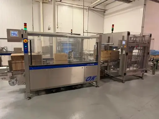 [85708] OK Superformer-1M Case Erector with OK SL220 Bag Inserter