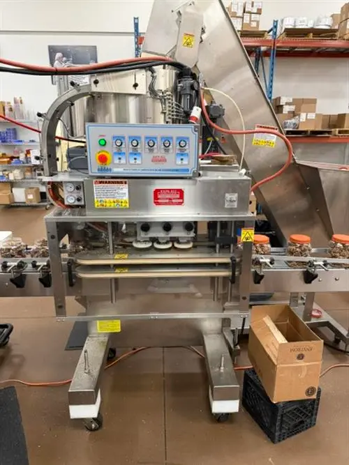 Kaps-All A6 6-Spindle Capper w/Elevator Cap Sorter