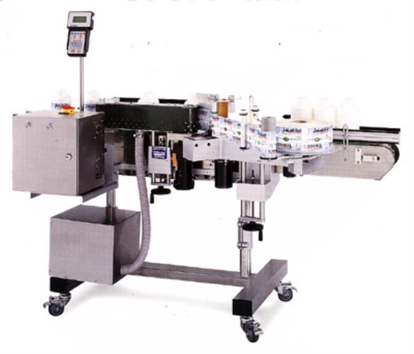 New CVC model 310 wraparound pressure sensitive labeler for large containers