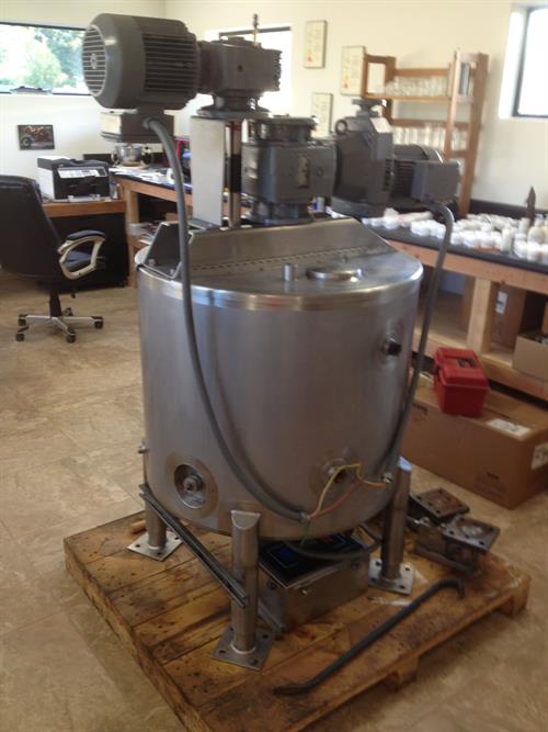 Walker PZ-K 50 Gallon Stainless Steel Jacketed and Agitated Processing Tank
