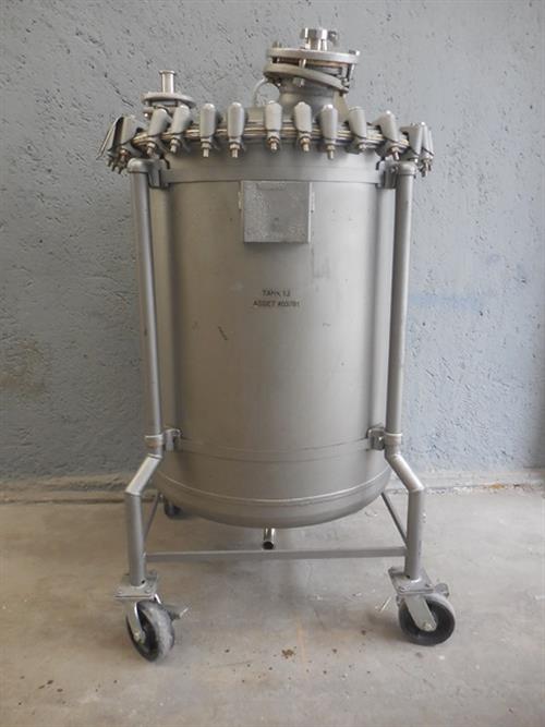 Pfaudler 100 gallon glass lined reactor