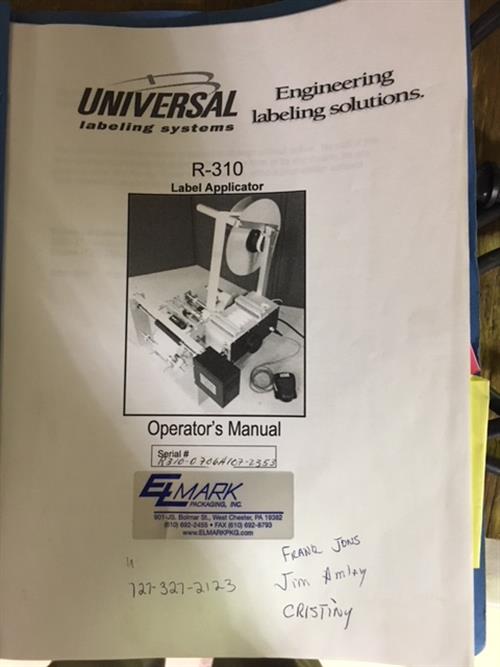 Universal model R-310 Table top wrapaound labeler 
