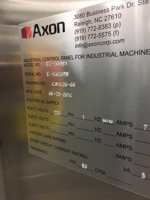 (2) Axon EZ-200HS shrink sleevers with (2) Axon model EZ-SRB8 Heat Shrink Tunnels