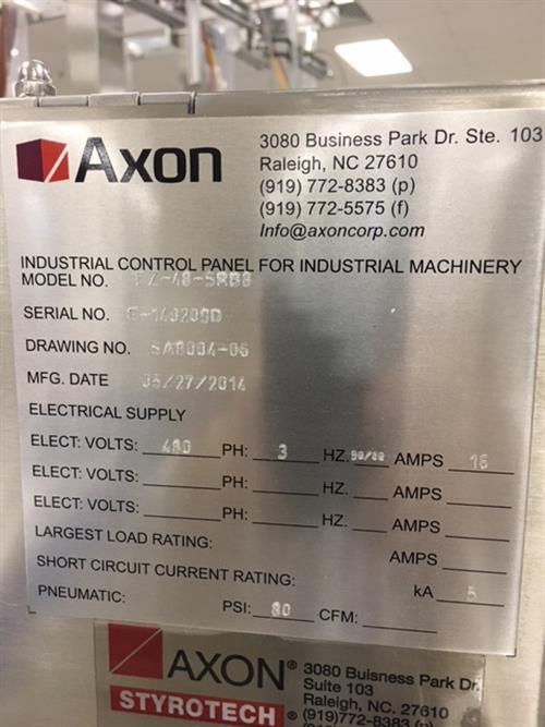 (2) Axon EZ-200HS shrink sleevers with (2) Axon model EZ-SRB8 Heat Shrink Tunnels