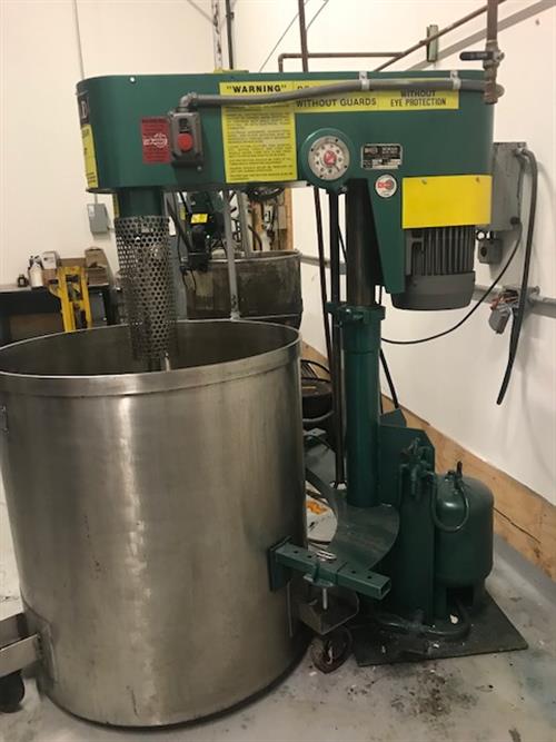 Schold high shear mixer with tank