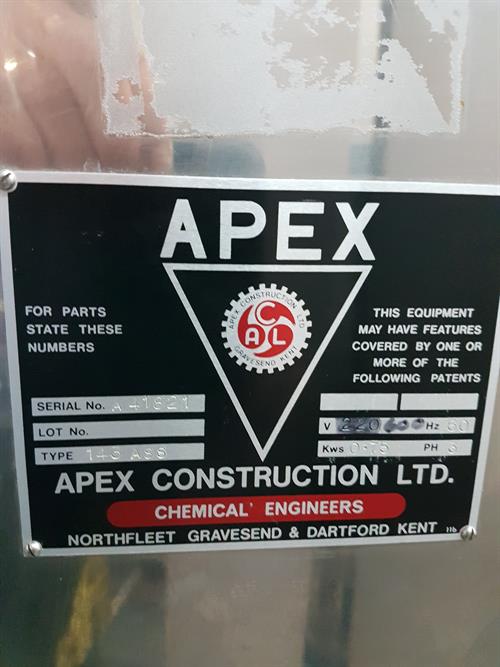 Apex model 143ASS Stainless Steel Oscillating Granulator