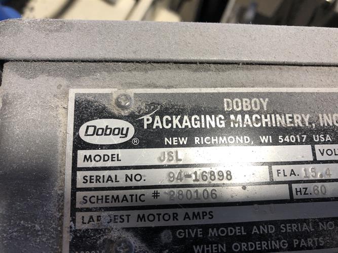 Doboy Model JSL Header/Bag Sealer