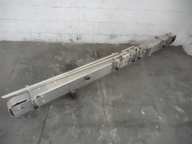 Stainlees steel belt conveyor.