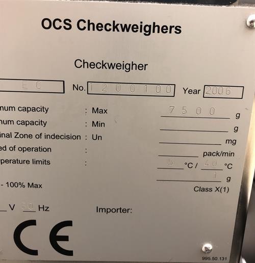 OCS Model ECM 3000 Checkweigher