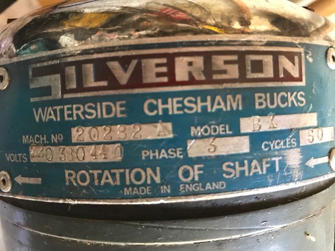 Silverson Model BX High Shear Mixer Processing + Packaging Equipment