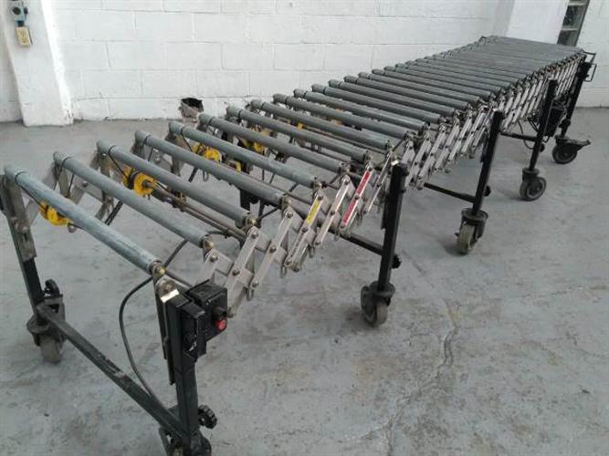 Carbon steel accordion  type roller conveyor