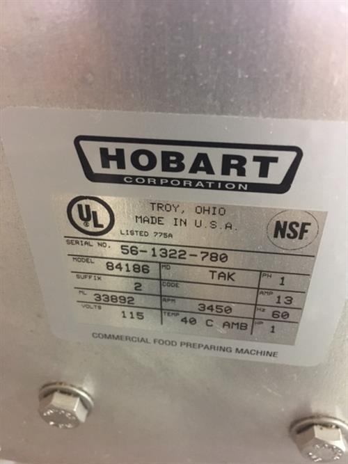 Hobart 84186 Buffalo chopper/food processor