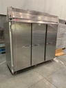 Hotpack model 305310-S-202, Stainless Steel 3-Door Refrigerator