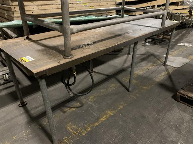 Carbon Steel 3 x 8 ft Water Cooled Table