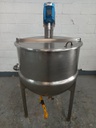 Stainless steel  85  gallon jacketed cooking and mixing kettle