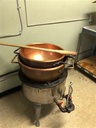 Savage #20 gas stove with (3) Copper Kettles