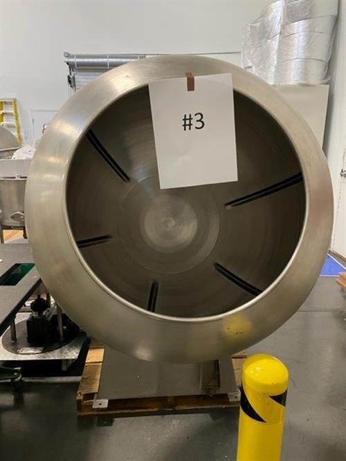 O'Hara 38" Stainless Steel Ribbed Coating Pan