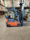 Toyota model 7FGCU15 3000 lb Propane Riding Forklift