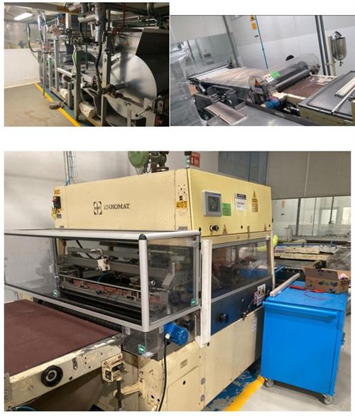 Sollich 800 mm Triple Layer Conbar Line with Sollich 1300 mm Enrobing Line