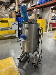 [84647] Lee model 50UDPT 50 gallon stainless steel jacketed tank with Chemineer propeller agitator