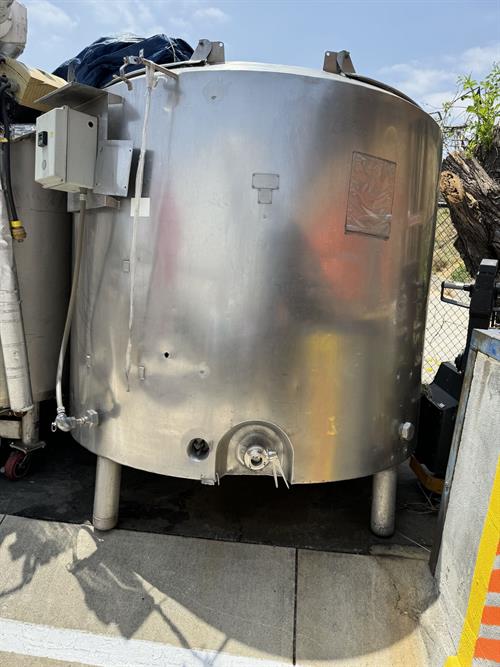 Creamery Package 800 gallon stainless steel jacketed tank