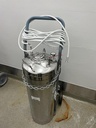 14 gallon stainless steel pressure tank on steel cart with wheels