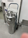 14 gallon stainless steel pressure tank on steel cart with wheels 