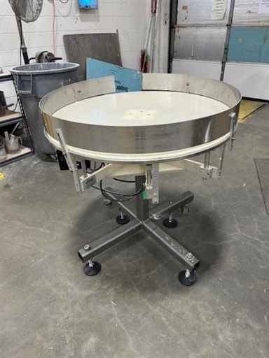 [84924] Universal Labeling Systems 36" dia. accumulating table