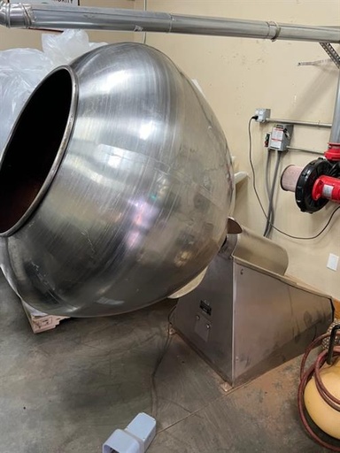 [85073] Skerman 38" SS Coating Pan w Ribs