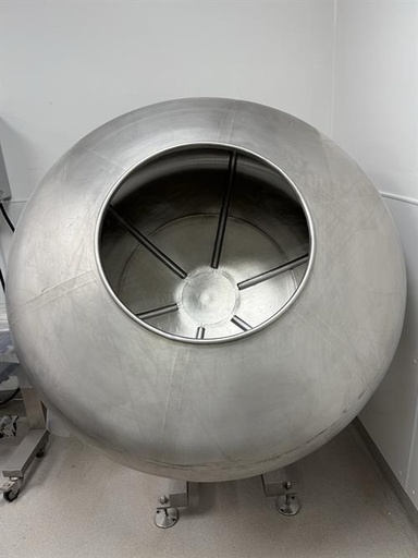 [85145] Winkworth 55" Diameter Stainless Steel Coating Pan with Ribs