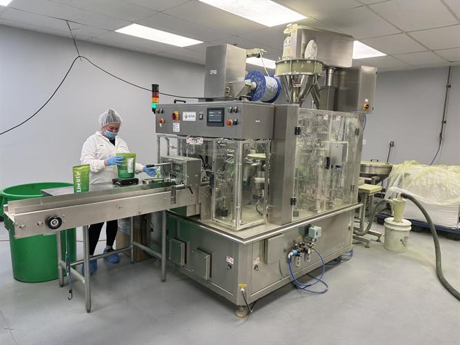 Ohlson Generation IV Rotary Pouch Packager With Auger Filler, Vacuum Powder, Scoop & Desiccant Pouch Feeders