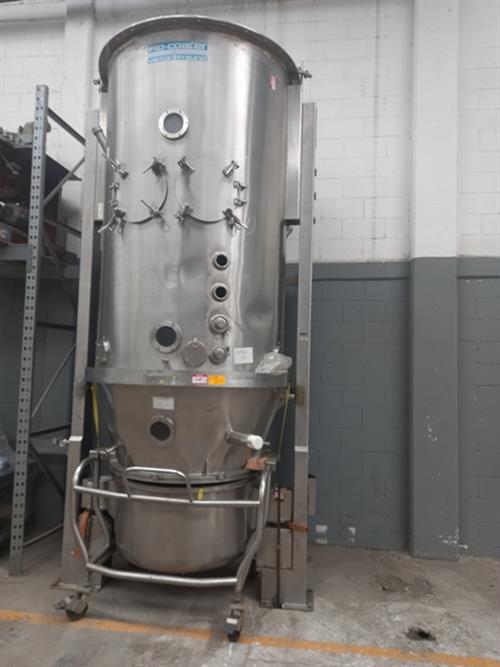 Vector Freund stainless steel fluid bed dryer