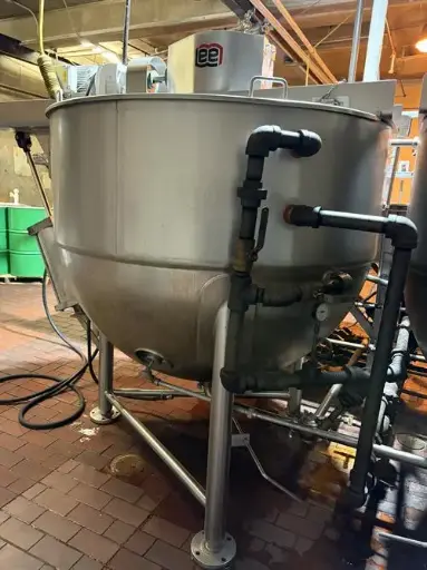 [85464] Lee 400 Gallon Stainless Steel Jacketed Double Action Kettle 