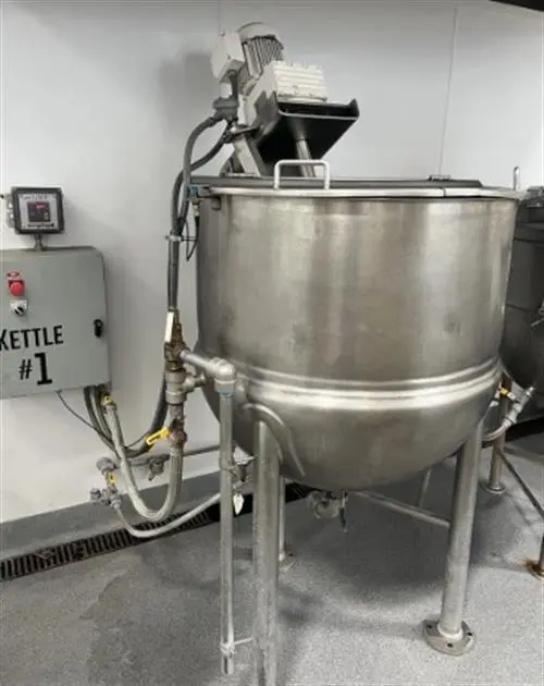 Lee 100 gallon Stainless Steel Jacketed Cooking & Mixing Kettle