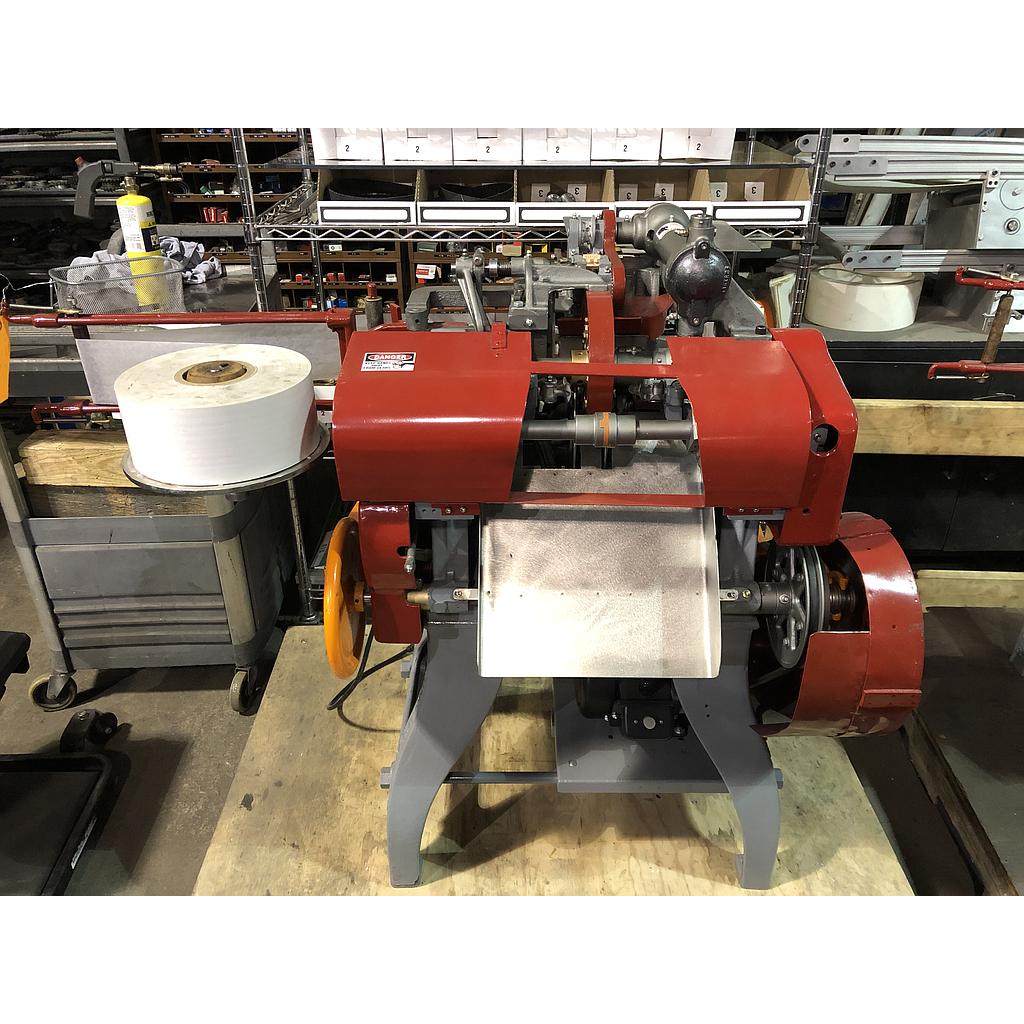 Package Machinery model K Cut and Wrap Machine with Steel Jaw Twisters