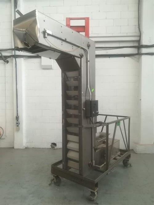 Whiz Packer 100" tall Inclined Conveyor