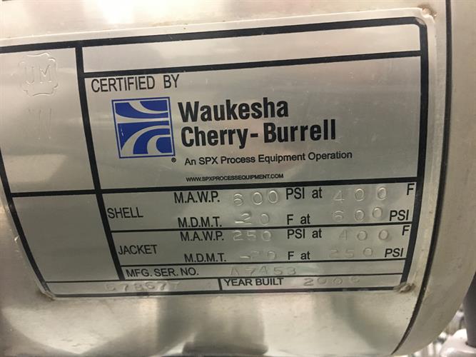 Waukesha Cherry-Burrell Votator II heat exchanger