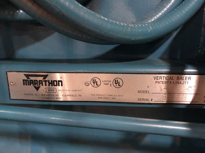 Marathon model V-4224-02 Vertical cardboard Baler