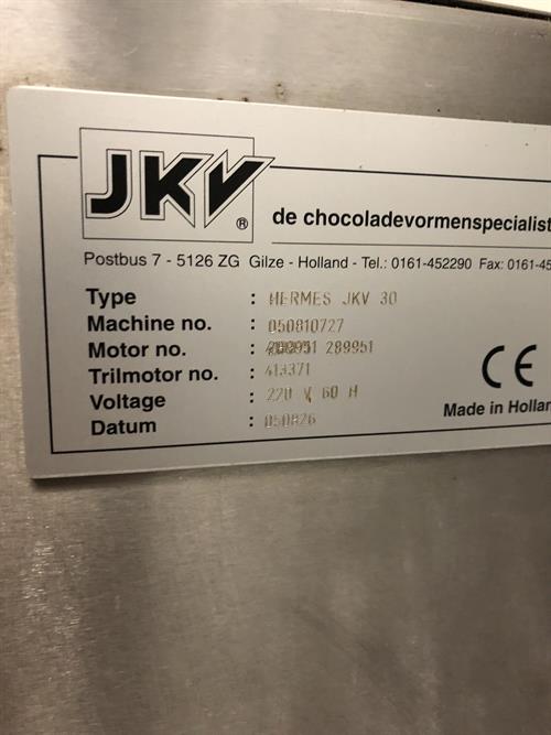 JKV 30 Tempering & Molding Machine