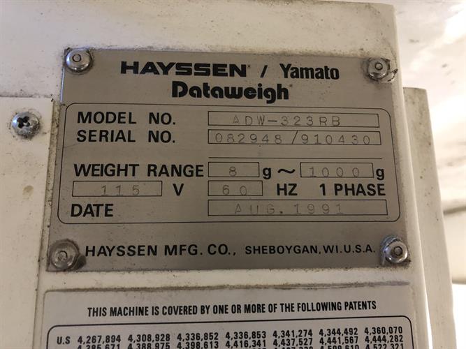 Hayssen 12-16HR Form, Fill and Seal Machine