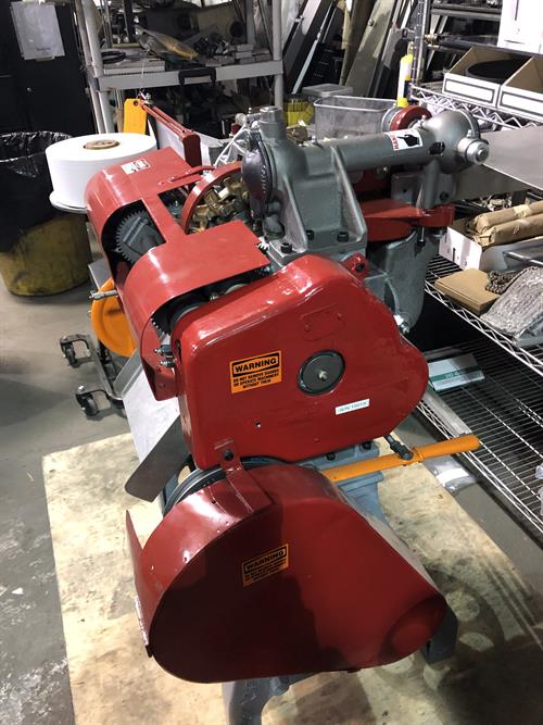 Package Machinery model K Cut and Wrap Machine with Steel Jaw Twisters