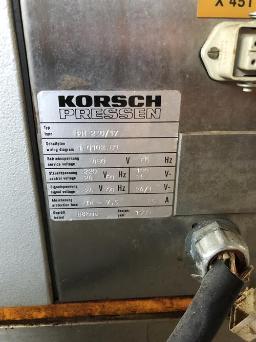 Korsch model PH230/17 17-Station Tablet Press