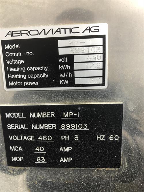 Aeromatic model MP-1 Fluid Bed Dryer