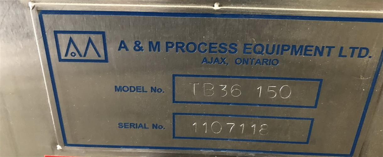 A&amp;M Process Equipment Model  TB36 150 Coating Pan